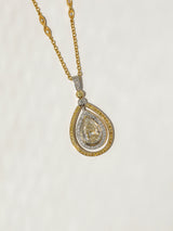 2.45 Carat Fancy Yellow Diamond Circuit Necklace (GIA)