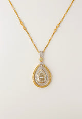 2.45 Carat Fancy Yellow Diamond Circuit Necklace (GIA)