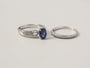 Kobelli Blue Sapphire & White Diamond Bridal Set