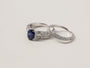 Kobelli Blue Sapphire & White Diamond Bridal Set
