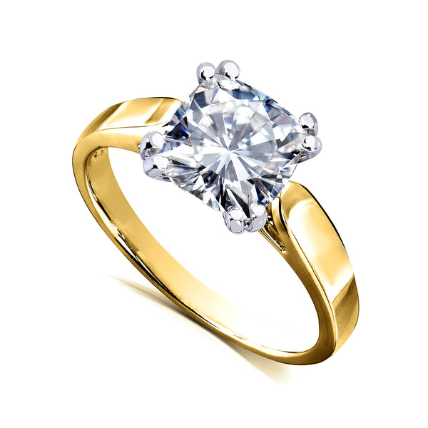 Kobelli Grown - 2ct Cathedral Solitaire Lab Diamond Ring