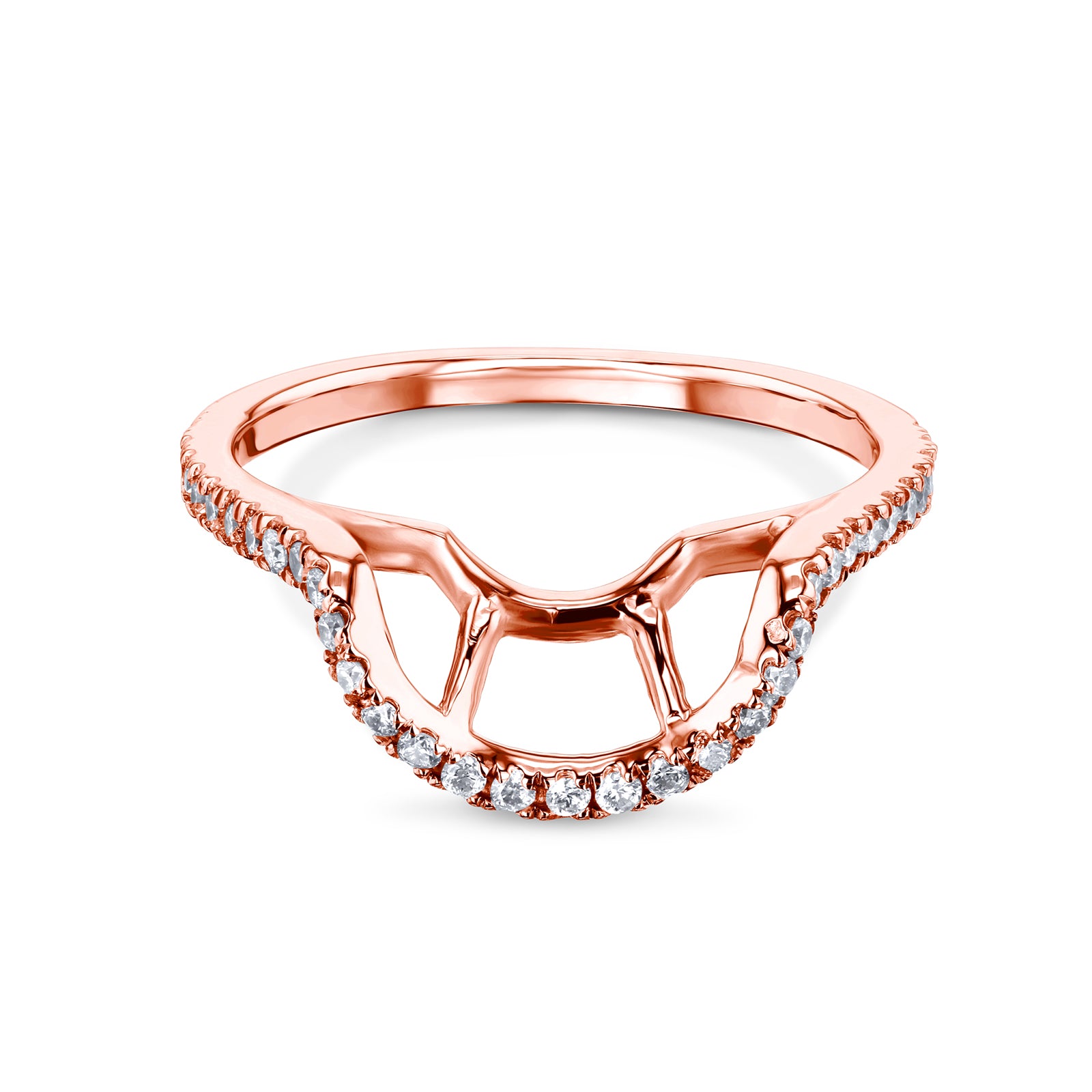 9.5 mm Moissanite Halo Round Original Ring