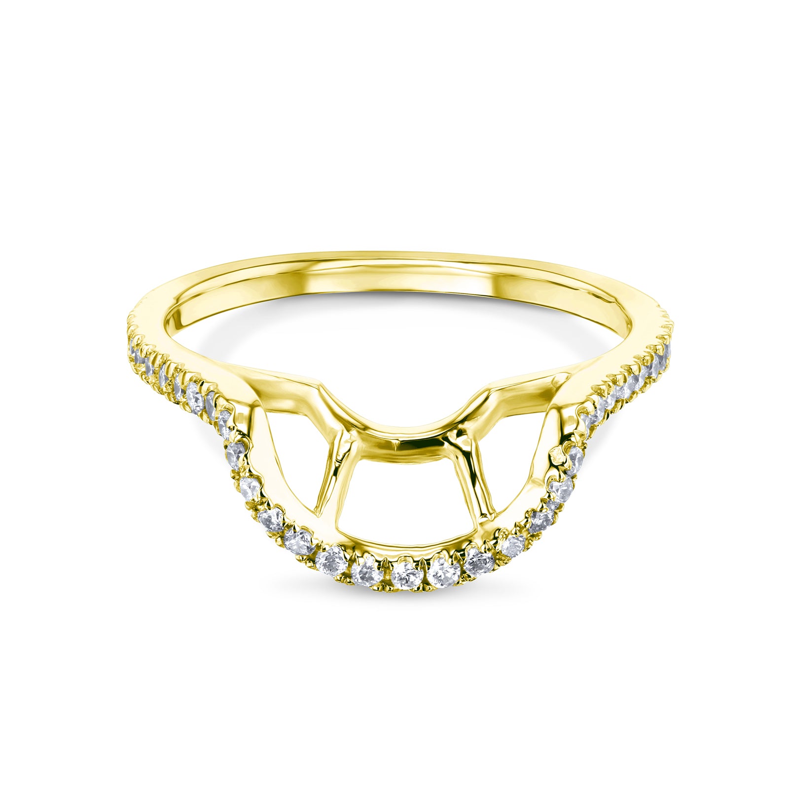 9.5 mm Moissanite Halo Round Original Ring