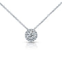0.58 Carat Natural Diamond Halo Risa Necklace