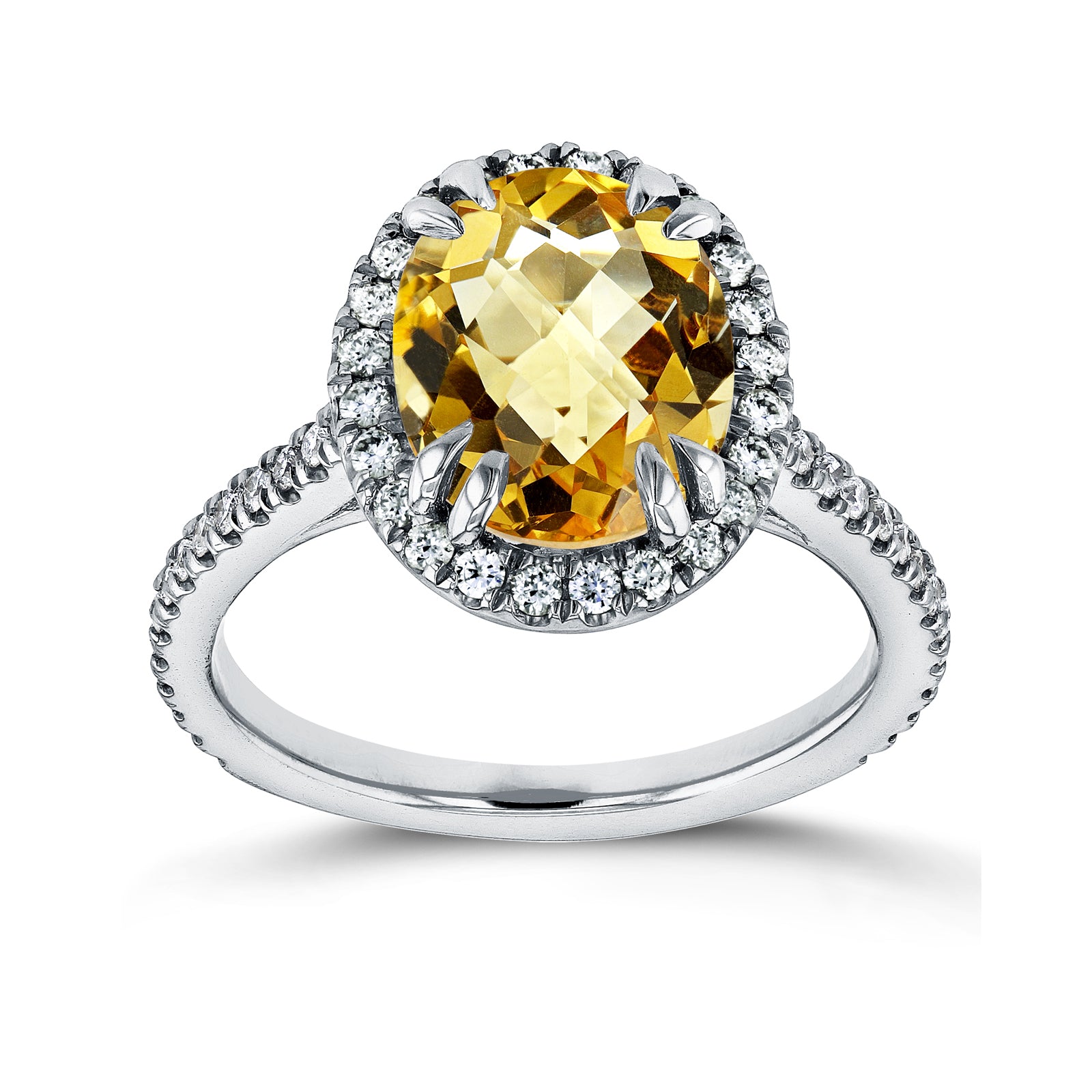 Gemstone Oval Ring (Citrine, Peridot, Kunzite, or Garnet)