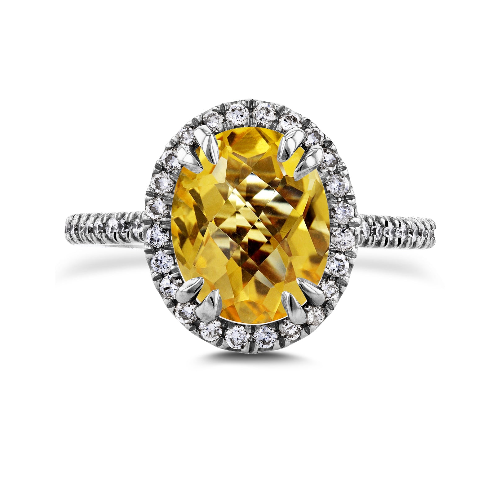 Gemstone Oval Ring (Citrine, Peridot, Kunzite, or Garnet)