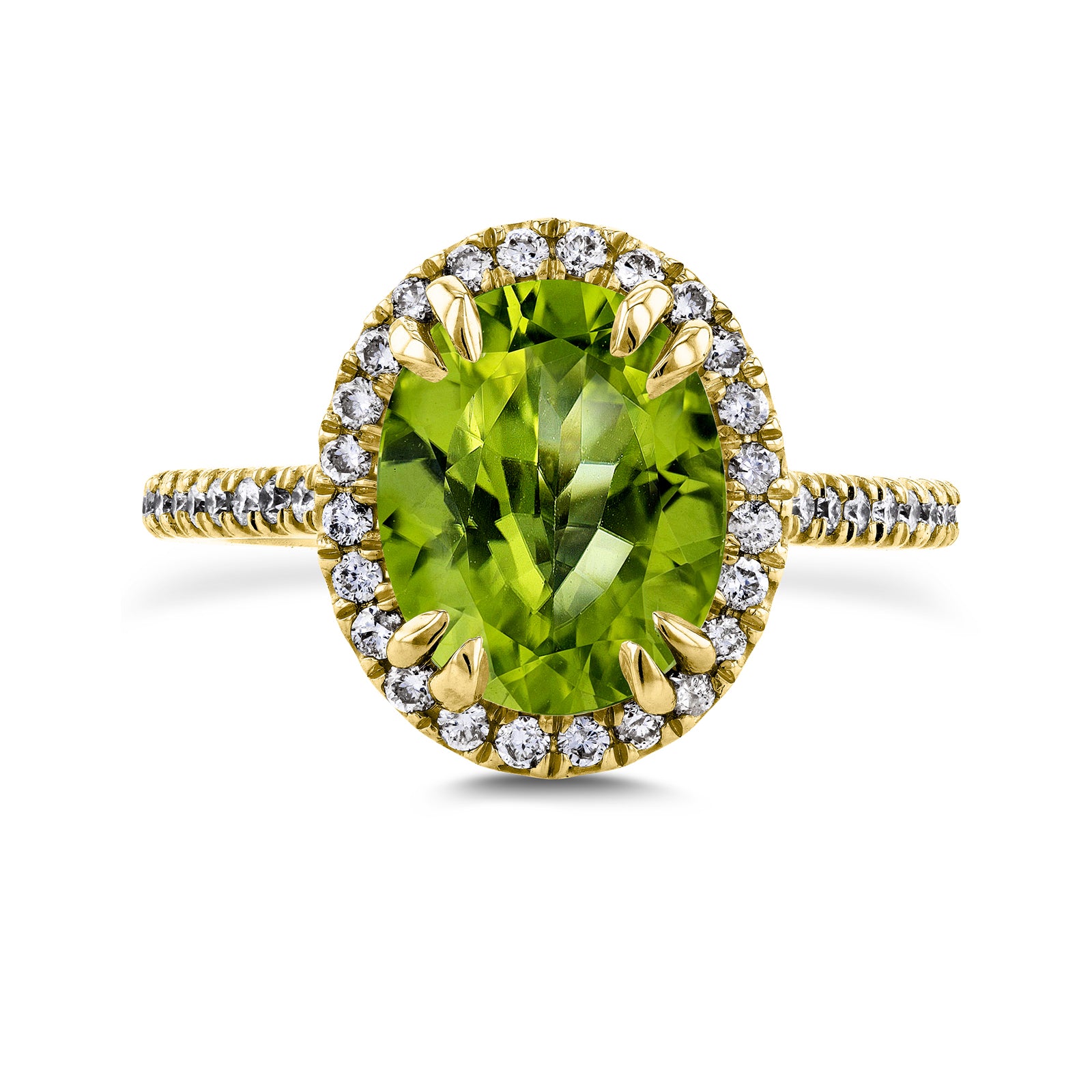 Gemstone Oval Ring (Citrine, Peridot, Kunzite, or Garnet)