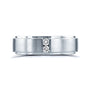 0.12 Carat Natural Diamond Wide 2-Stone Satin Matte Jordan Ring