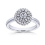 0.8 Carat Natural Diamond Dome Cluster Ring