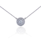 0.8 Carat Natural Diamond Domed Cluster Necklace