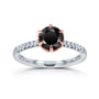 1.12 Carat Black Diamond Crown Ring