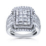 2 Carat Natural Diamond Rectangular Cluster Élodie Ring