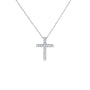 0.1 Carat Natural Diamond Mini Cross Necklace