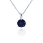 1.4 Carat Blue Sapphire Leaf Bail Necklace