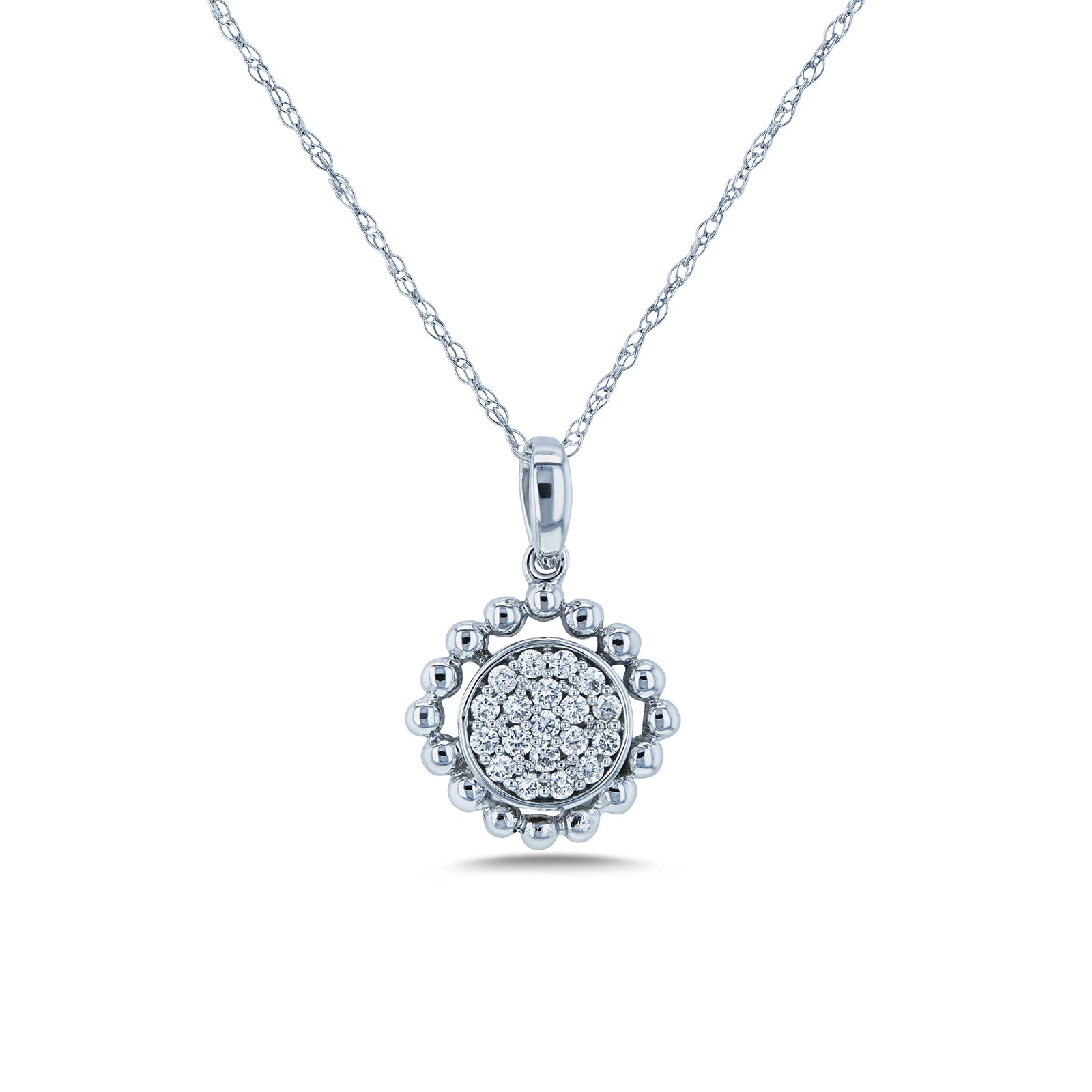 0.16 Carat Natural Diamond Harmony Cluster Necklace