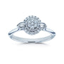 0.17 Carat Natural Diamond Unique Round Cluster Ring
