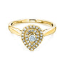 0.2 Carat Natural Diamond Pear Cluster Ring
