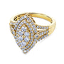 1 Carat Natural Diamond Split Marquise Cluster Serah Ring