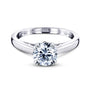 1 Carat Natural Diamond Solitaire Double Prong Volutes Ring