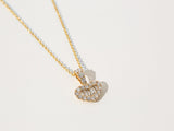 Kobelli Diamond Heart Harp Necklace - Lyra
