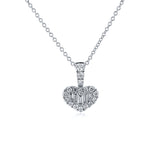 Kobelli Diamond Heart Harp Necklace - Lyra