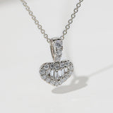 Kobelli Diamond Heart Harp Necklace - Lyra