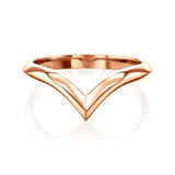 Kobelli Solid Gold Chevron Wedding Band - Paris Band