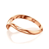 Kobelli Solid Gold Chevron Wedding Band - Paris Band