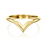 Kobelli Solid Gold Chevron Wedding Band - Paris Band