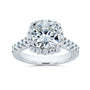 3.64 Carat Moissanite Candelabra Halo Ring