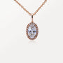 Oval Halo Necklace
