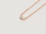 Aurea Paperclip Pear Diamond Necklace