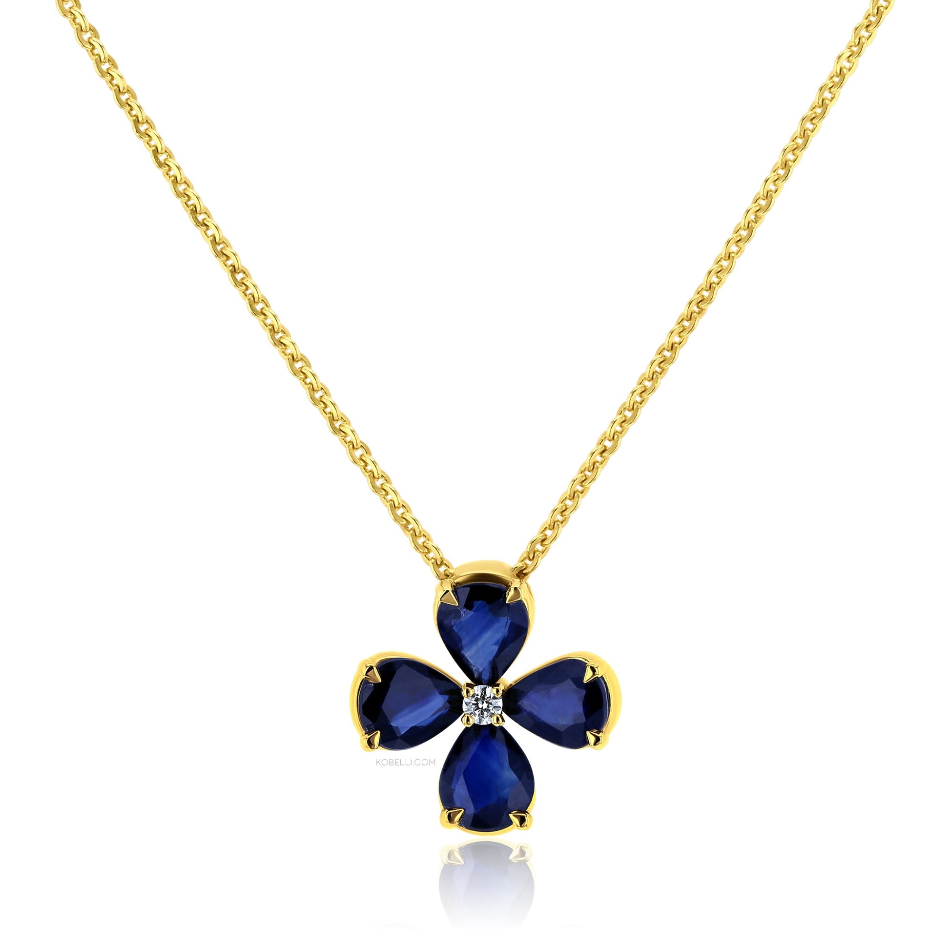 Kobelli Sapphire Flower Necklace