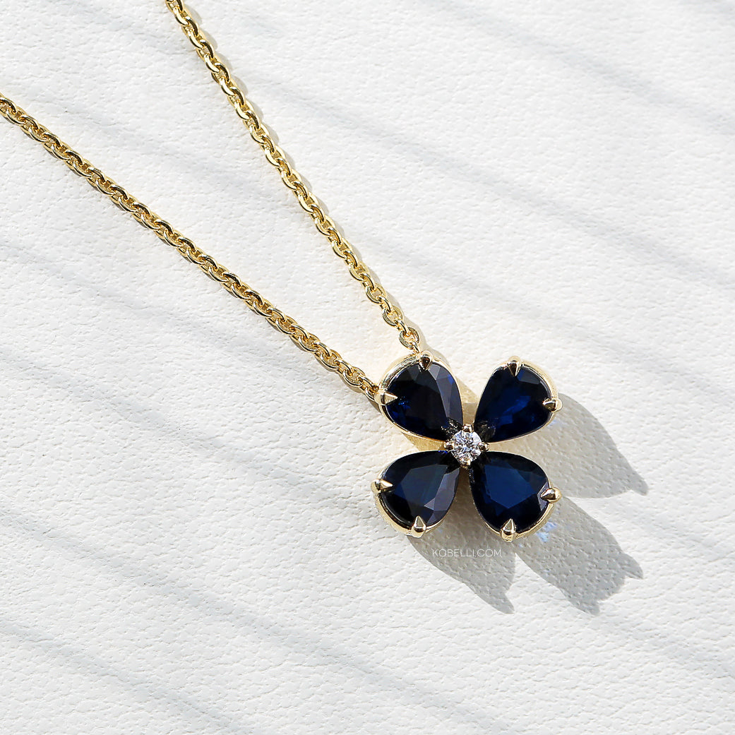 Kobelli Sapphire Flower Necklace