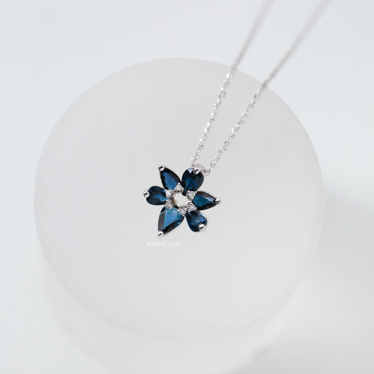 Kobelli Sapphire Flower Necklace