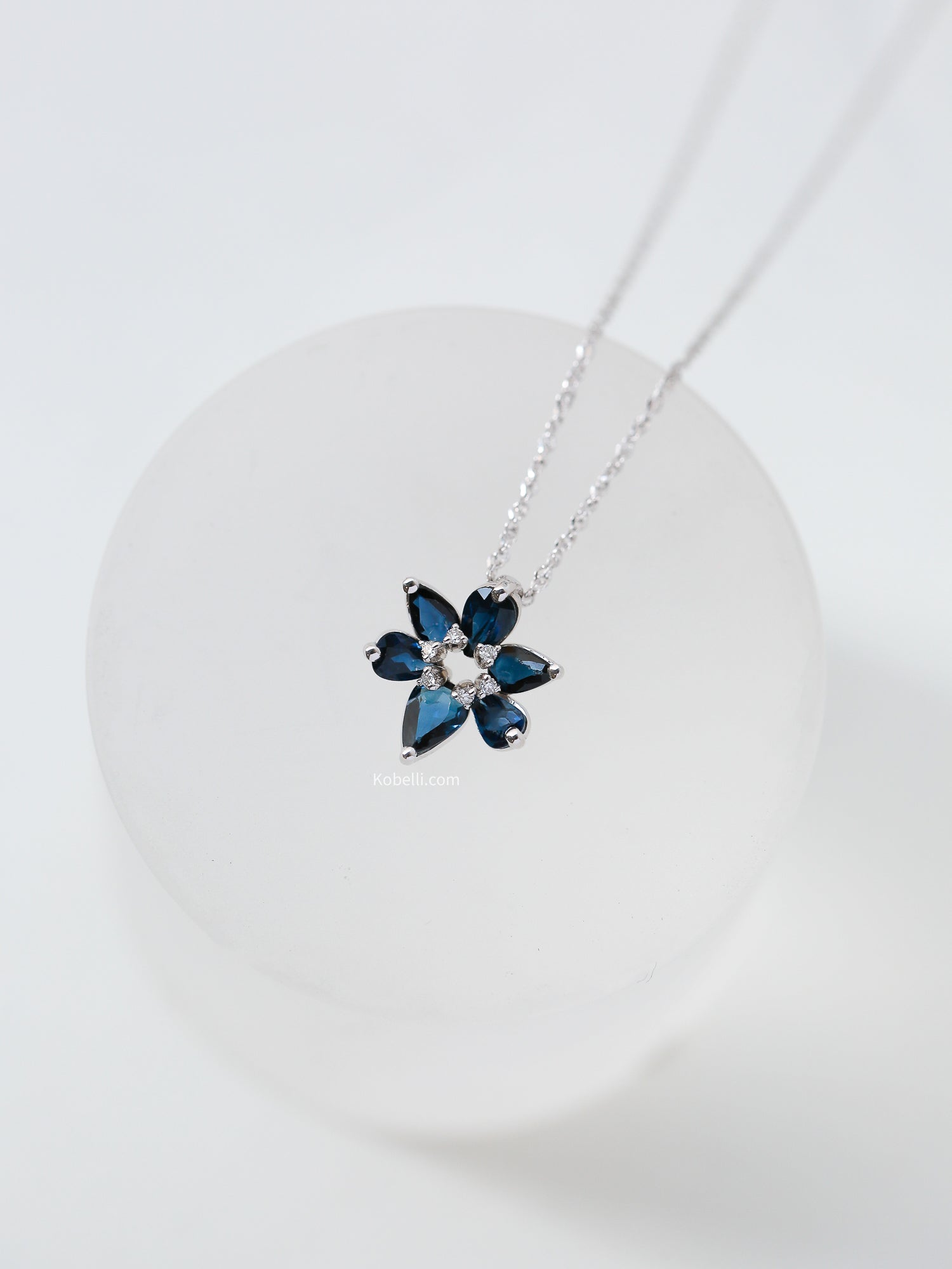 Kobelli Sapphire Flower Necklace
