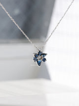 Kobelli Sapphire Flower Necklace