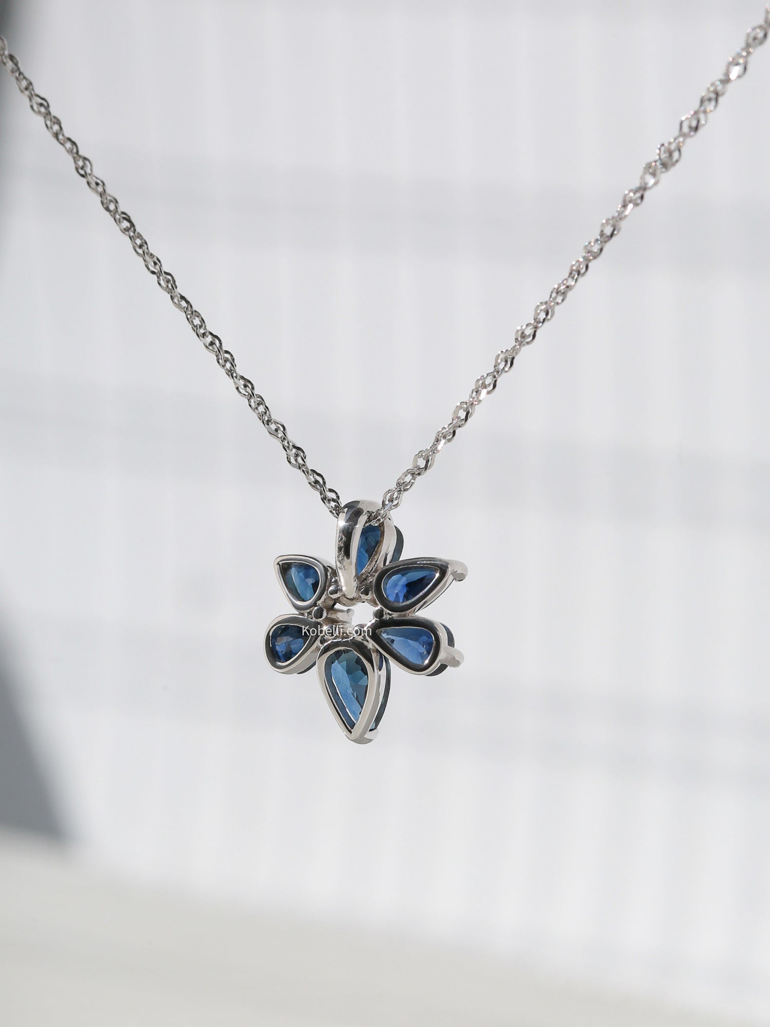 Kobelli Sapphire Flower Necklace
