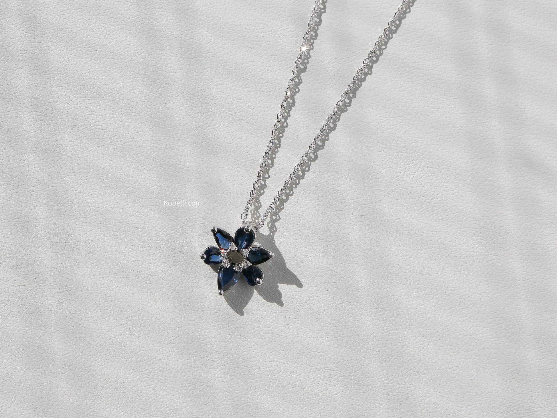 Kobelli Sapphire Flower Necklace