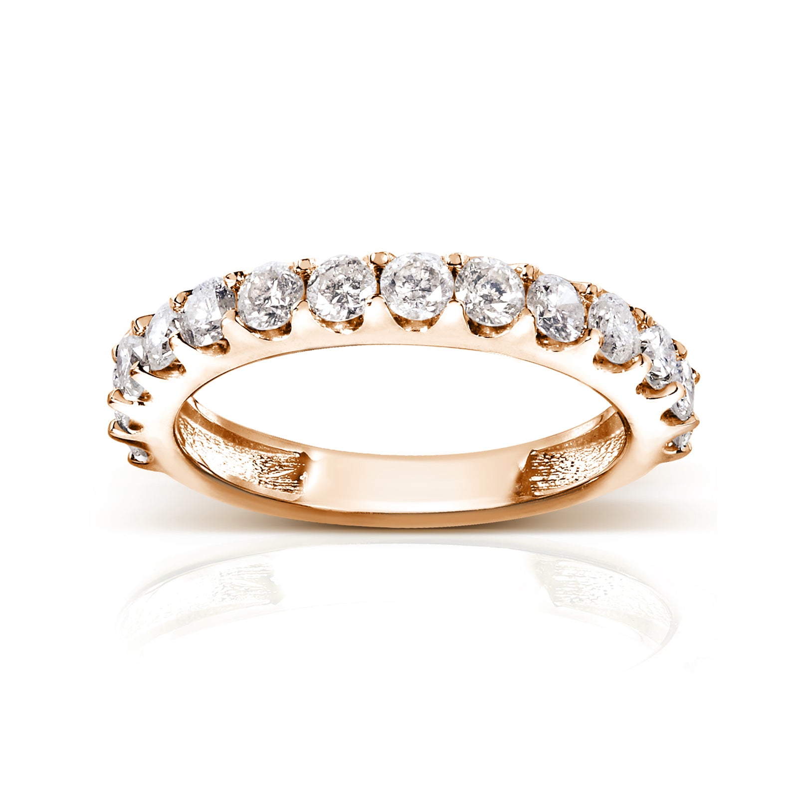 1 Carat Natural Diamond 3mm Half Eternity Lorraine Ring