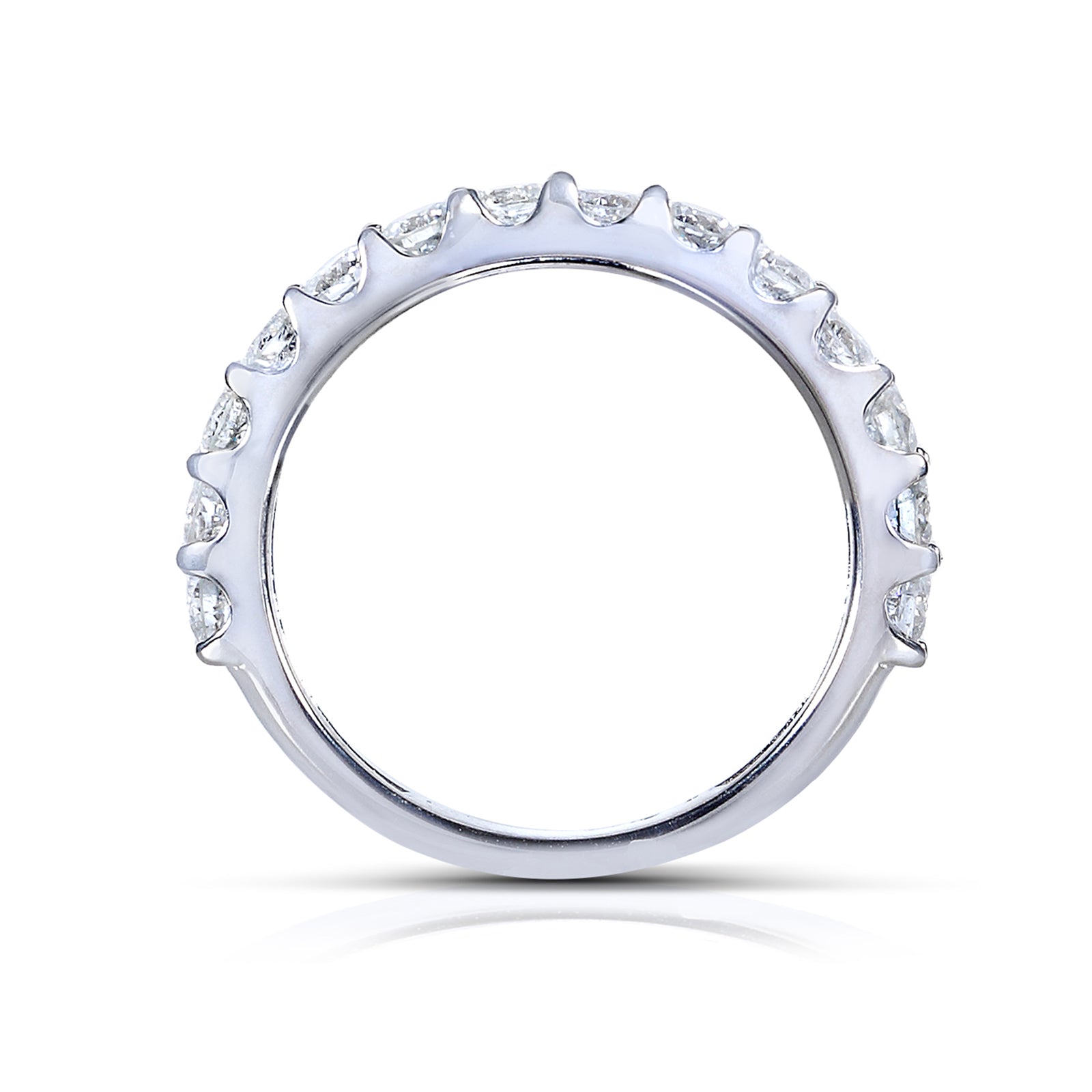 1 Carat Natural Diamond 3mm Half Eternity Lorraine Ring