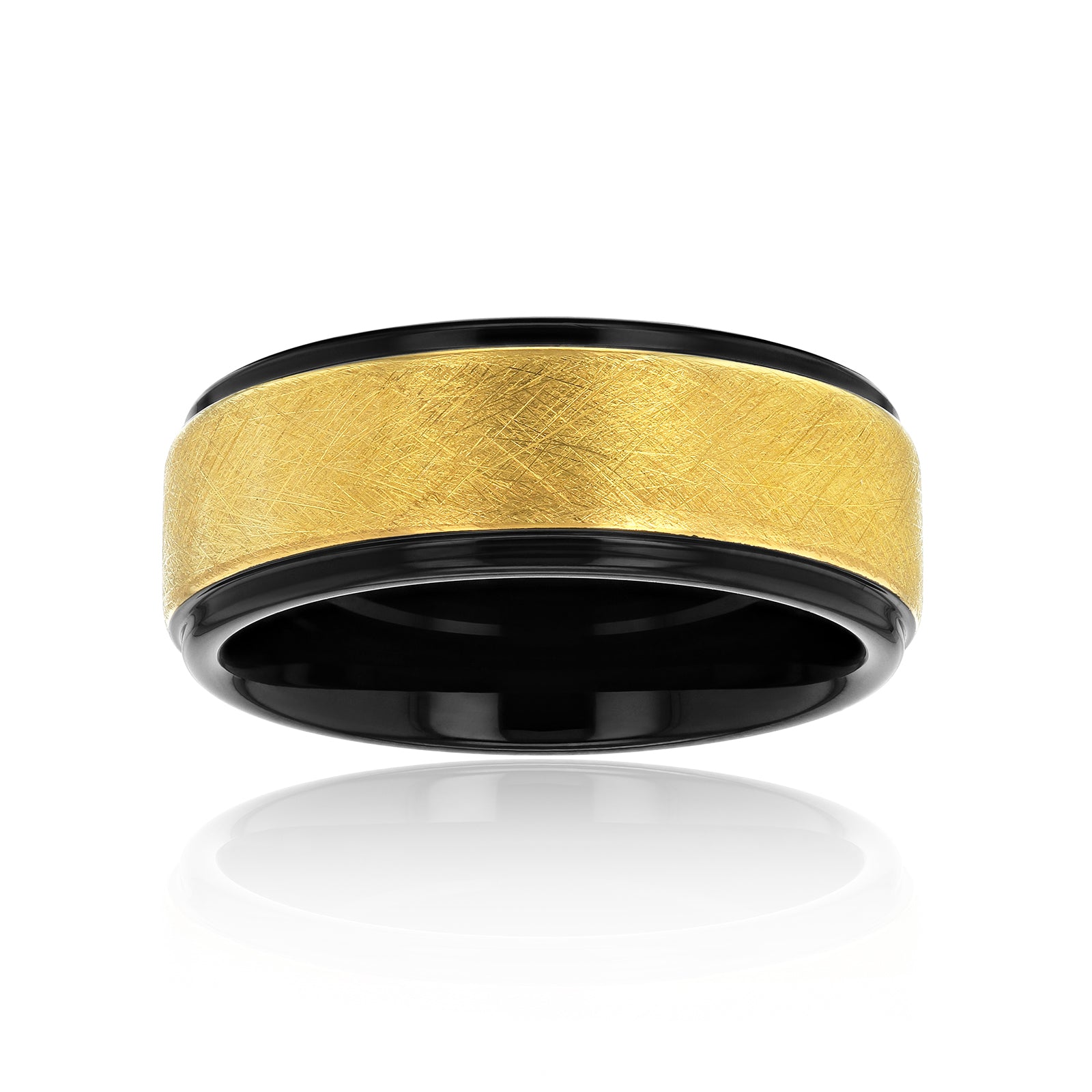 8mm Matte Gold Chester Ring