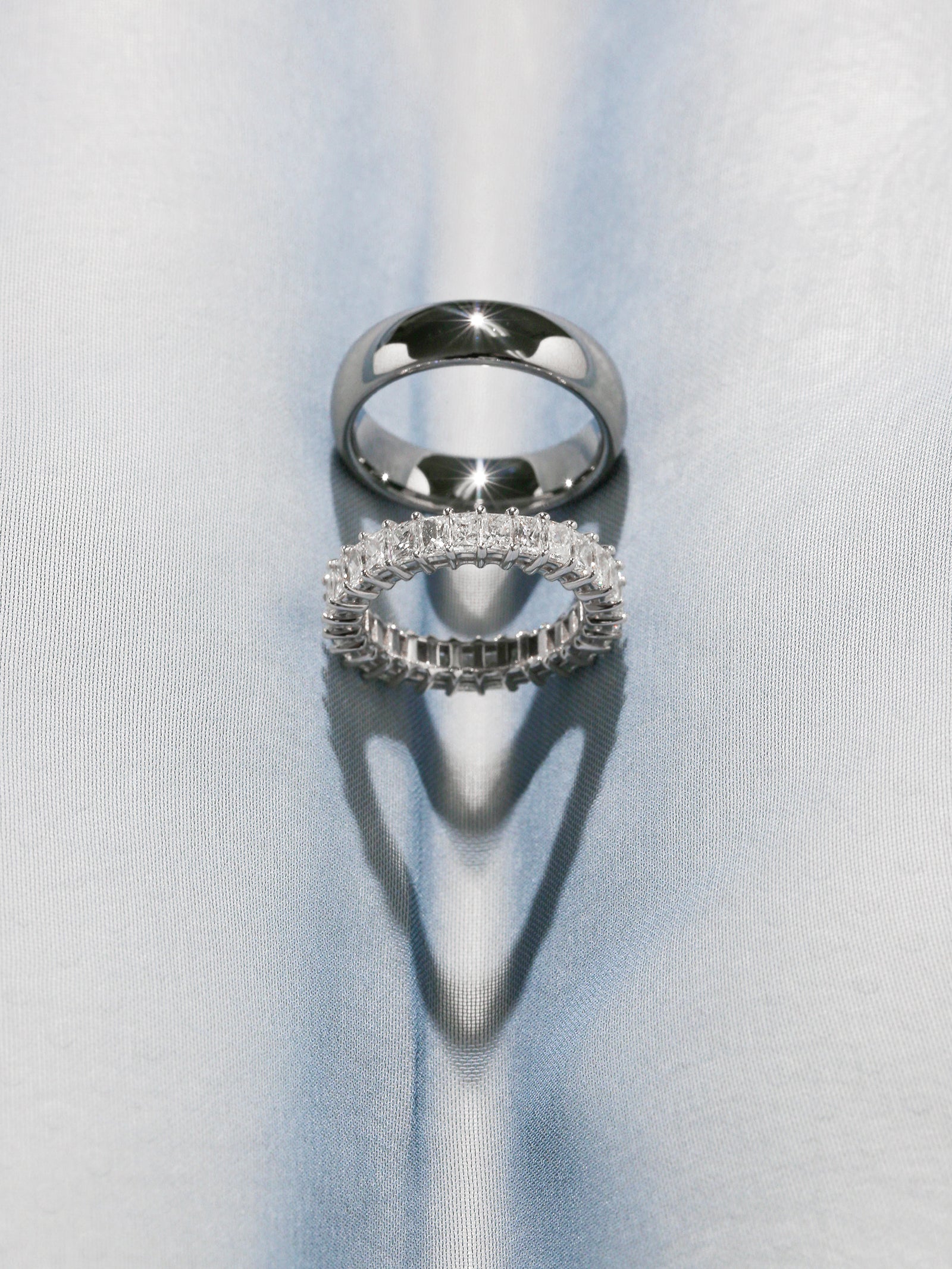 2.84 Carat Natural Diamond Eternity Felicity Ring - Size 5.25 Only