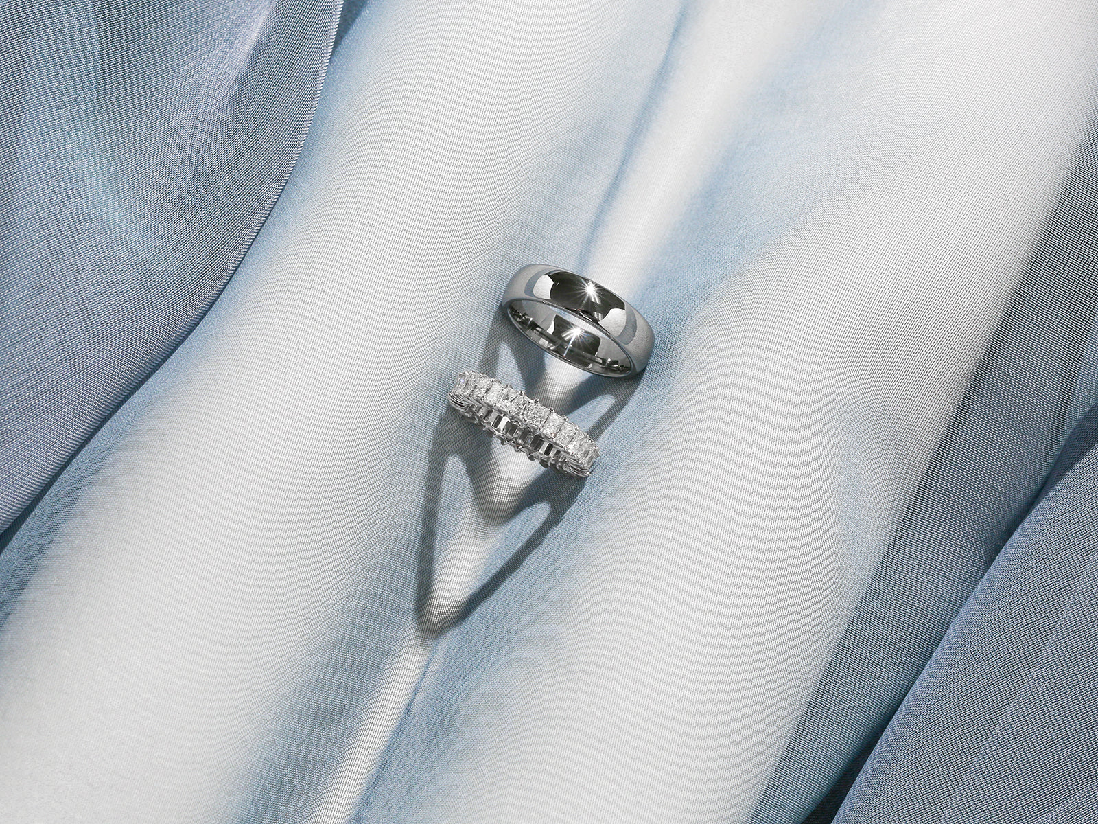 2.84 Carat Natural Diamond Eternity Felicity Ring - Size 5.25 Only