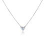 Lab Grown Diamond Clover Necklace in White Gold
