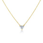 Lab Grown Diamond Clover Necklace in Yellow Gold
