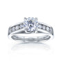 Lab-Grown Diamond Channel Band Engagement Ring in 14k White Gold