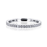 0.2 Carat Lab Grown Diamond Near Eternity French Pavé Ring