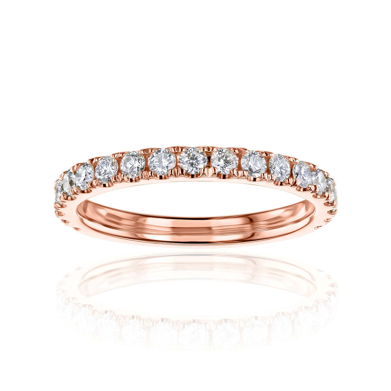 0.5 Carat Lab Grown Diamond Half Eternity Signature Bold Ring