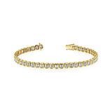Lab Grown Diamond Tennis Eternity Belle Bracelet - 6.5 Carats, Yellow Gold Option